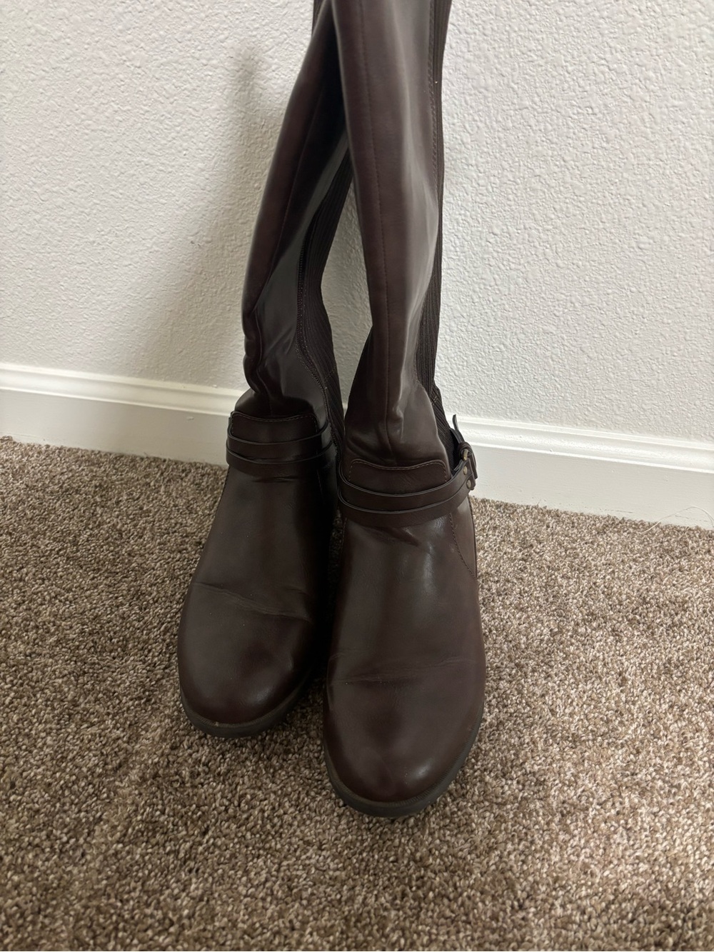 LifeStride Brown Knee High Riding Boots - Picture 5 of 7
